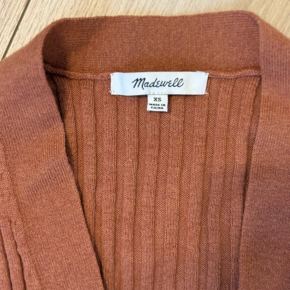 Madewell wool blend Ribbed cropped Cardigan - Picture 2 of 3